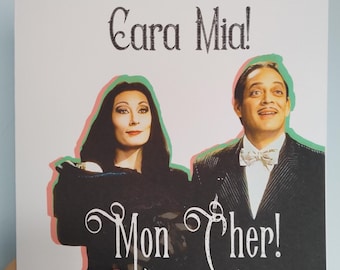 Addams Family Morticia and Gomez Valentine's Day Card Love Card - Eternal Love