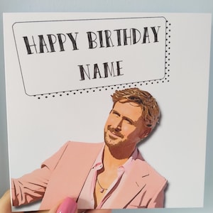 Rosa Rayan Gosling Geburtstagskarte