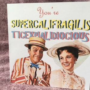 Carte de voeux de Mary Poppins | Merci professeur | Nourrice | Carte nounou
