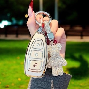 Car Key Cover Fob For Ford, Car Key Case, Car Key Cover, Car Key Fob, With Keychain, Car Accessories, Key Fob For Ford, Key Fob, Gift