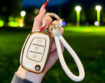 Funda para llave de coche Hyundai, funda para llave de coche, llavero, accesorios para coche, llavero para Hyundai, llavero, regalo