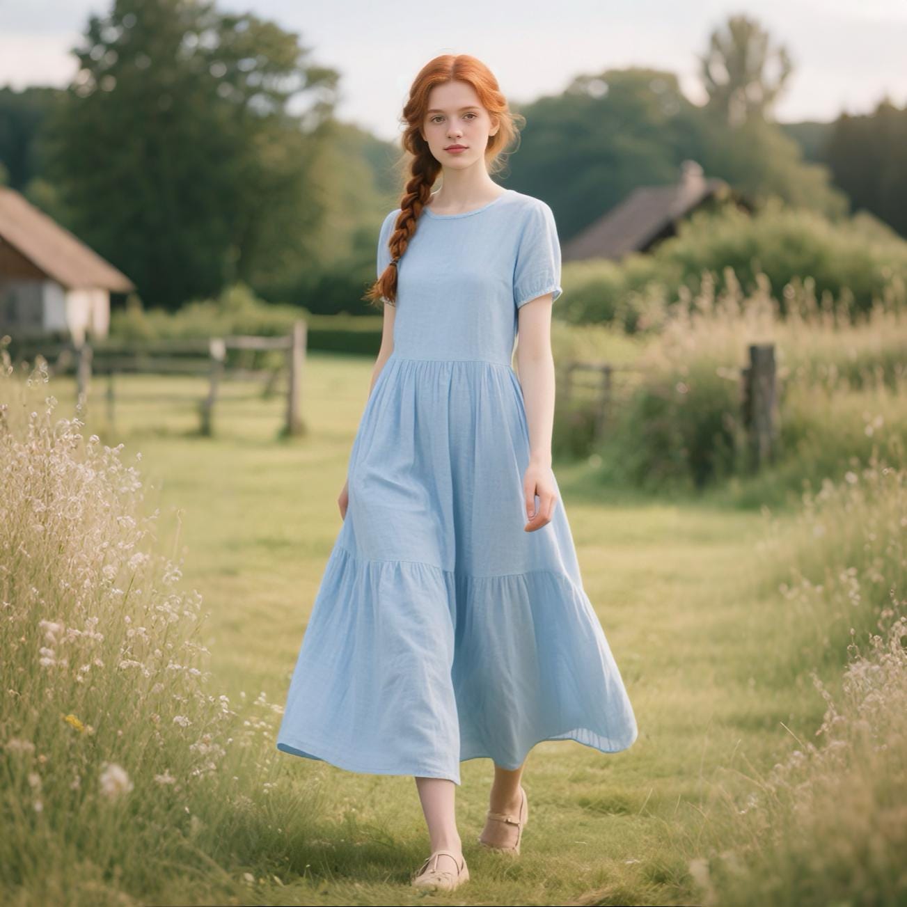 simple strapless bridesmaid dress Blue Jenny Swing Dress 14 main image 1