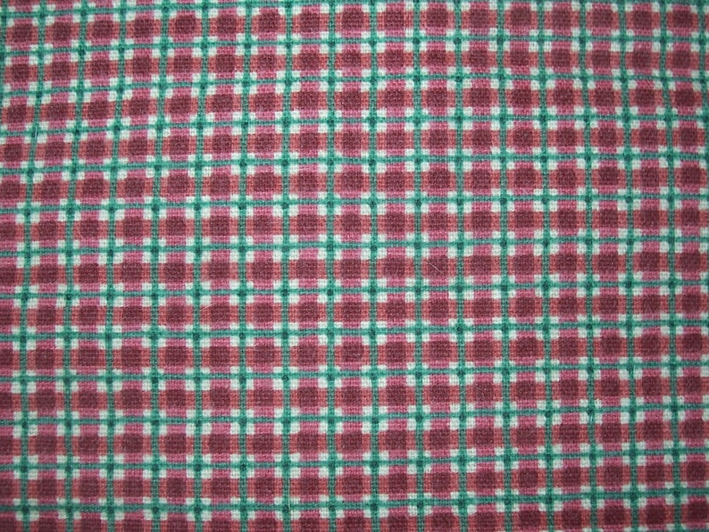 RED and GREEN PLAID Fabric 4 Yards Etsy