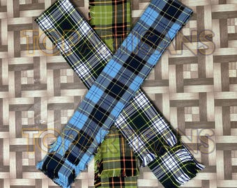 Estola de tartán disponible en más de 400 tartanes - Chal de tartán escocés hecho a mano - Tamaño 71 x 27