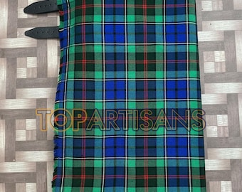 Handmade Clan Rutledge Kilt for Men - Scottish Rutledge 8 Yard Tartan Kilt - Made to Measure