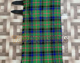 Handmade Clan Reid Green Kilt for Men - Scottish Reid Green 8 Yard Tartan Kilt - Made to Measure