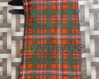 Handmade Clan Mackinnon Kilt for Men - Scottish Mackinnon Ancient 8 Yard Tartan Kilt - Made to Measure