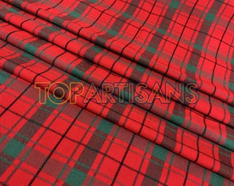 Tela escocesa MacDonald of Sleat - Lana acrílica de 16 oz - Tela escocesa por yardas - Lavable a máquina Running Yards - 54" de ancho