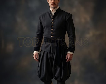 Men's Tudor Renaissance Costume | Handmade Doublet & Venetian Breeches Set | Tudor Elizabethan Historical Costume | Medieval Period Outfit