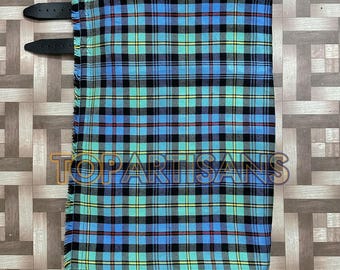 Handmade Clan Baillie Kilt for Men - Scottish Baillie Ancient 8 Yard Tartan Kilt - Made to Measure