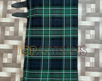 Ręcznie robiony kilt klanu MacCallum dla mężczyzn - szkocki kilt MacCallum 8 Yard w kratę - wykonany na miarę