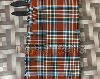 Handmade Clan Macbean Kilt for Men - Scottish Macbean Ancient 8 Yard Tartan Kilt - Made to Measure