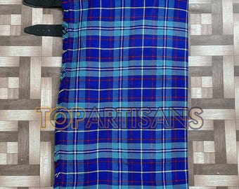 Kilt Clan McCormick feito à mão para homens - Kilt escocês McCormick de 8 jardas xadrez - feito sob medida