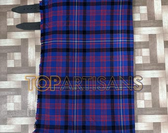 Handmade Clan Dundonald Kilt for Men - Scottish Dundonlad 8 Yard Tartan Kilt - Made to Measure