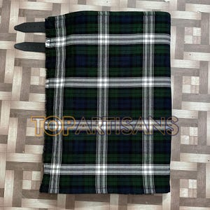Handmade Black Watch Dress Kilt for Men - Scottish Black Watch Dress 8 Yard Tartan Kilt - Made to Measure