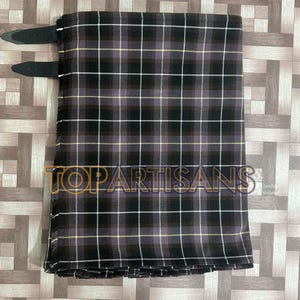 Kilt Clan Coleman hecho a mano para hombres - Kilt escocés Coleman de tartán de 8 yardas - Hecho a medida