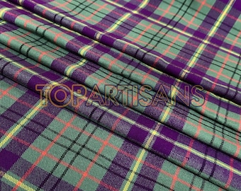 Taylor Modern Tartan Fabric - 16 Oz Acrylic Wool - Tartan Fabric by The Yards - Machine Washable Running Yards - 54" Width