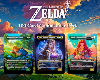 Hyrule Reborn, Zelda Themed 100 Card Proxy Commander Deck, MTG EDH