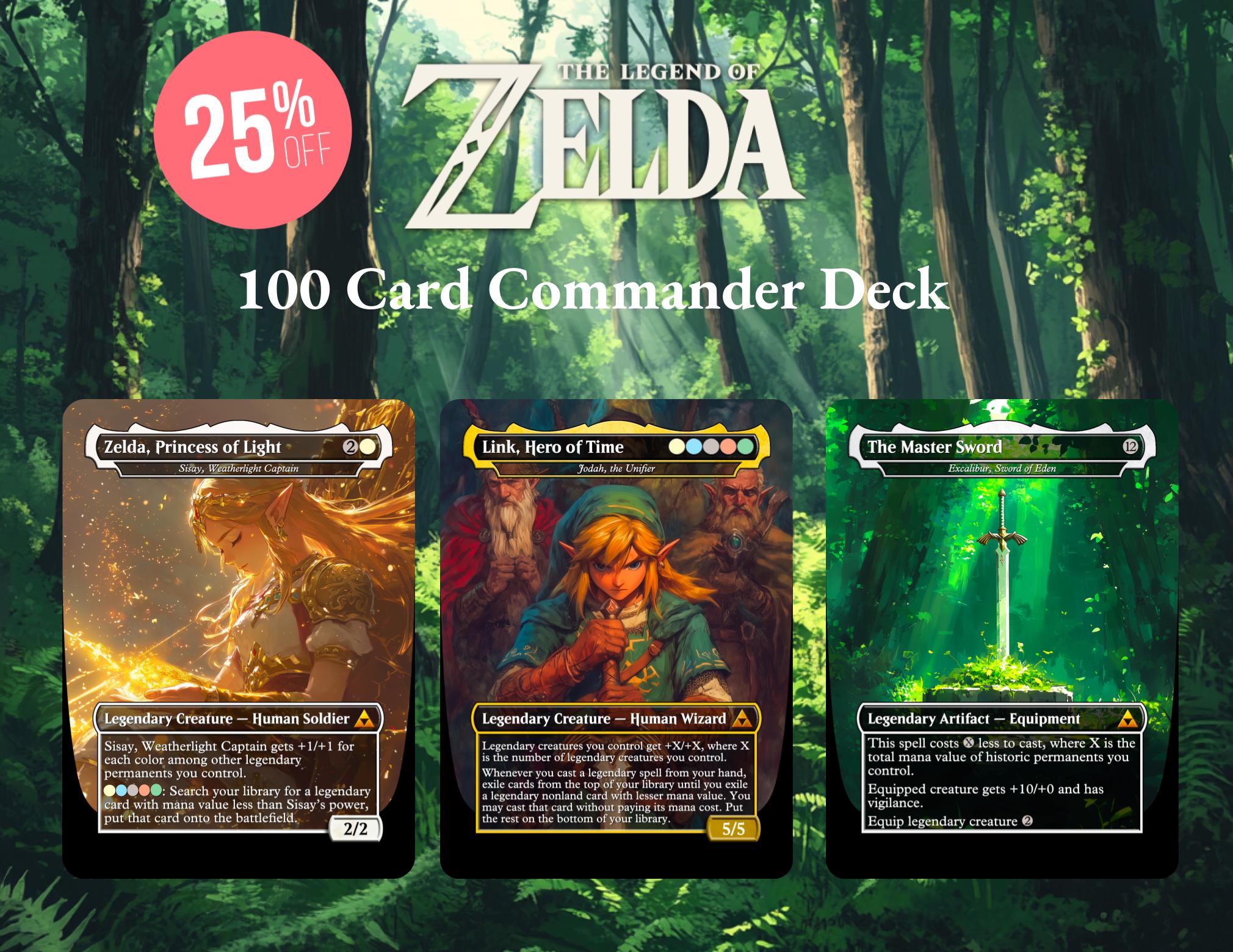 Saviors of Hyrule, 100 Card Proxy Zelda Themed Commander Deck, MTG EDH