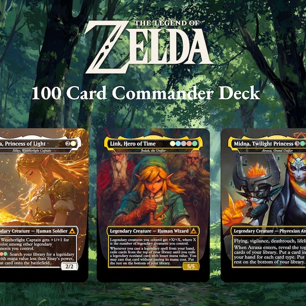 The Legend of Zelda, 100-kartowy zestaw Proxy Commander, MTG EDH