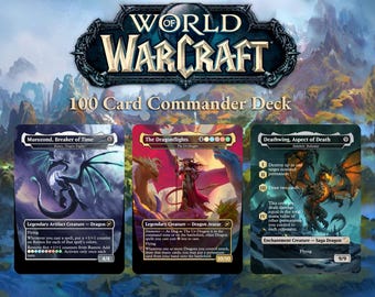 World of Warcraft Dragons, 100 Card Proxy WoW ThemedDeck