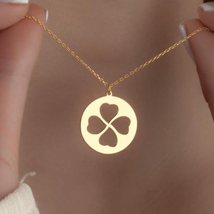 Sterling Silver Four Leaf Clover Pendant: Lucky Shamrock Necklace