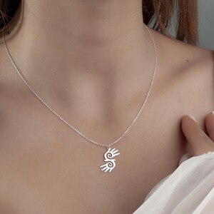 healing hands necklace, sterling silver pendant, Hopi hands jewelry, two healing hands, Reiki pendant, spiritual jewelry, medical jewelry, peaceful symbol charm, energy healing necklace, holistic healing pendant, healer gift, Reiki jewelry, sterling silver charm, spiritual necklace, alternative healing