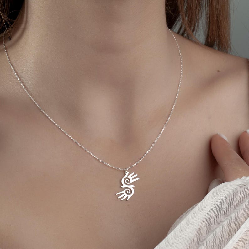 healing hands necklace, sterling silver pendant, Hopi hands jewelry, two healing hands, Reiki pendant, spiritual jewelry, medical jewelry, peaceful symbol charm, energy healing necklace, holistic healing pendant, healer gift, Reiki jewelry, sterling silver charm, spiritual necklace, alternative healing