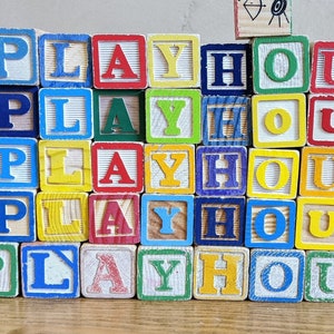 Choose your Letters/Numbers, 1 Inch Alphabet Wooden Blocks, Learning Toy, Different Vintage Sets, Wood Block Set, Spell Names!