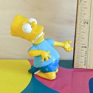 Bart Simpson Air Guitar Figurine, 1990, 3 Inches Tall