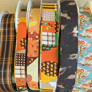 Fall Fabric Ribbon, Craft Ribbon by the Yard