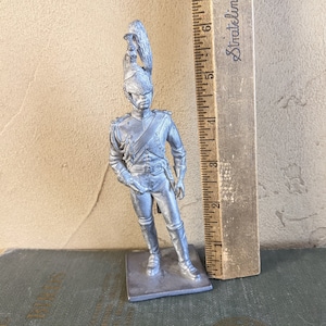 Metal Soldier Figurine, 15.3 oz, 6.25 Inches Tall