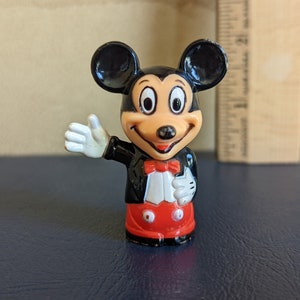 Waving Mickey Mouse Figure, 2 Inches Tall, Mickey Mouse Plastic Figure, Disney