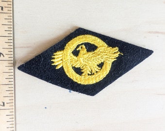 Gold and Black Eagle Patch, 1.5x3 Inch, Sew on Patch, Military Patch