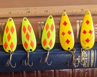 4 Reflective Fishing Lures, Colorful Lures, Flutter Spoons Jensen Luhr 