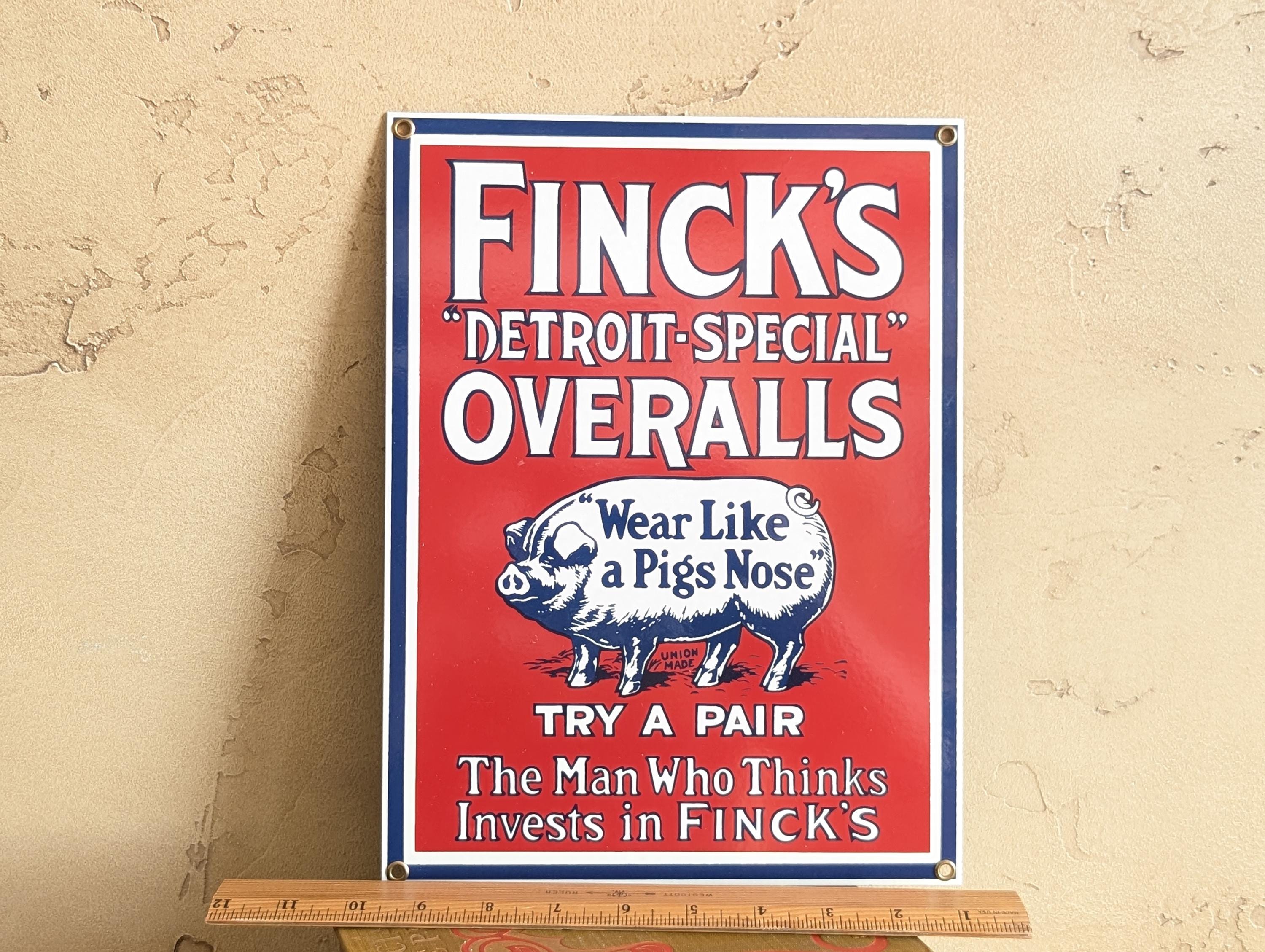 Finck's Overalls Sign - Etsy