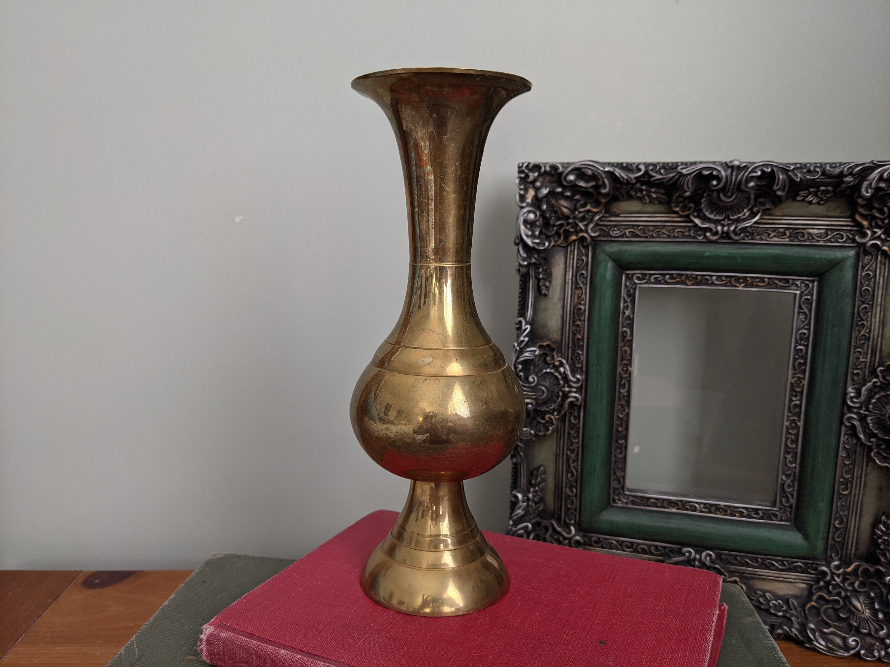 8 Inch Tall Brass Flower Vase Floral Vessel Classic 10.6 oz Etsy