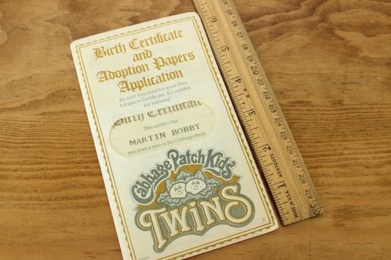 cabbage patch doll certificate