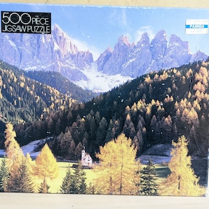 Unopened 500 Piece Puzzle St. Johann, Italy,  Whitman, Western Publishing, Vintage Puzzle Measures 15.5x18 Put Together, Jigsaw Puzzle