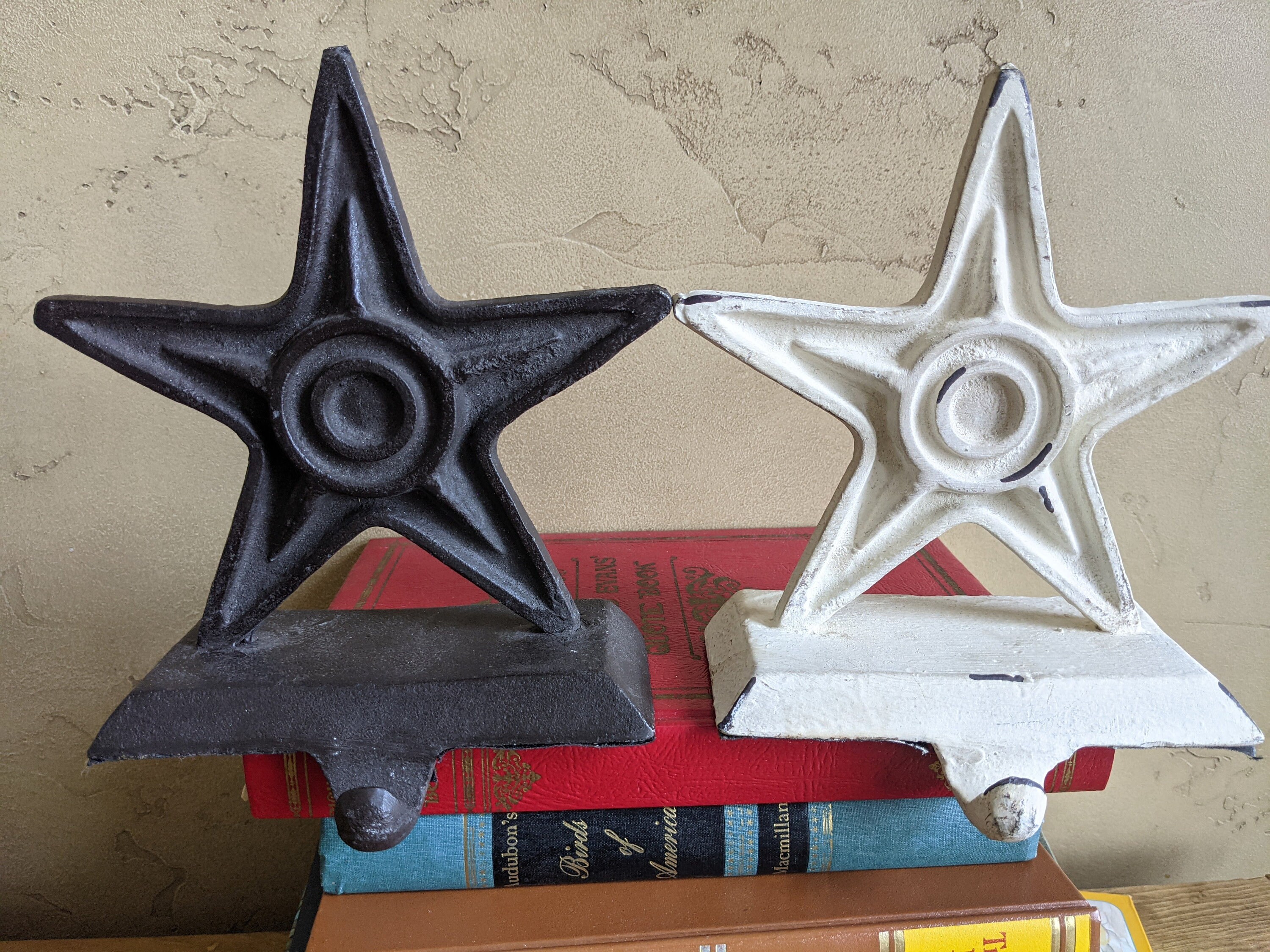 Two Star Cast Iron Stocking Holders 2lb 4oz Each 6.25 Inches Etsy