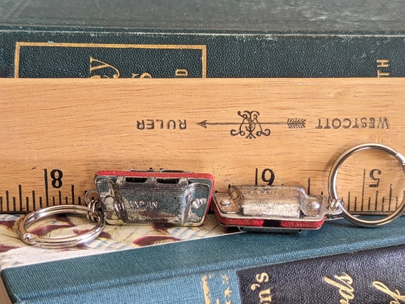 Two Tiny Harmonica Keychains, One Inch Harmonicas… - image 9