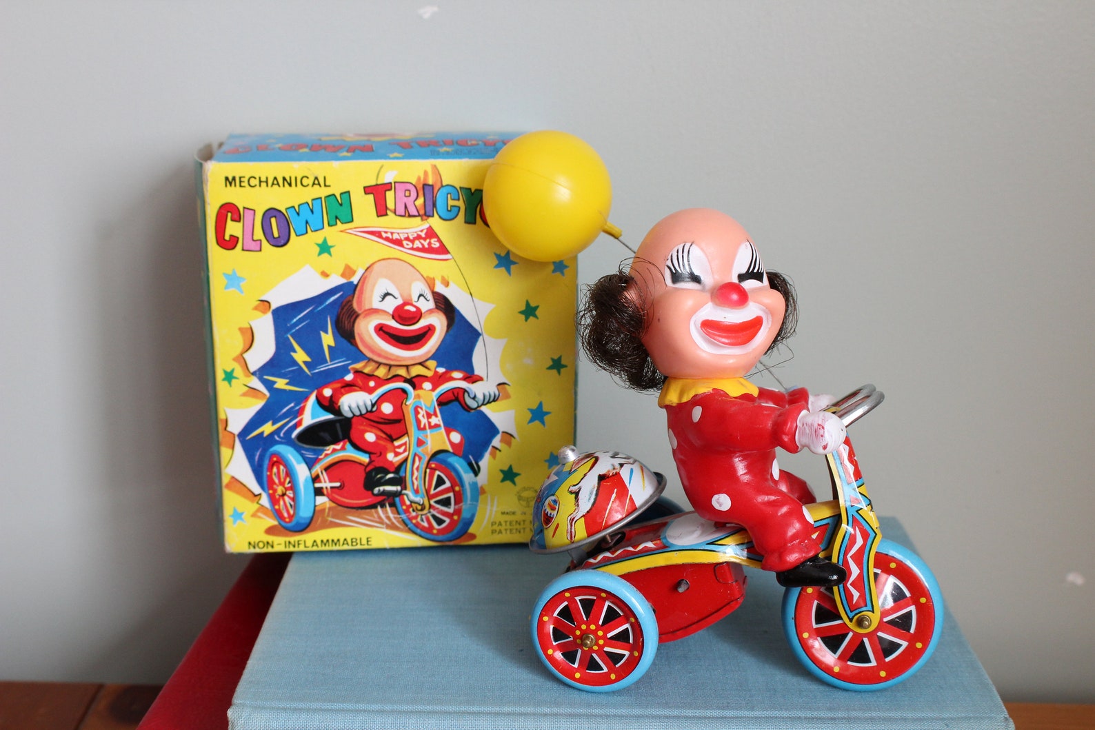 Mechanical Clown Tricycle 5.25 Inches to Top of Clown Head 6 Etsy