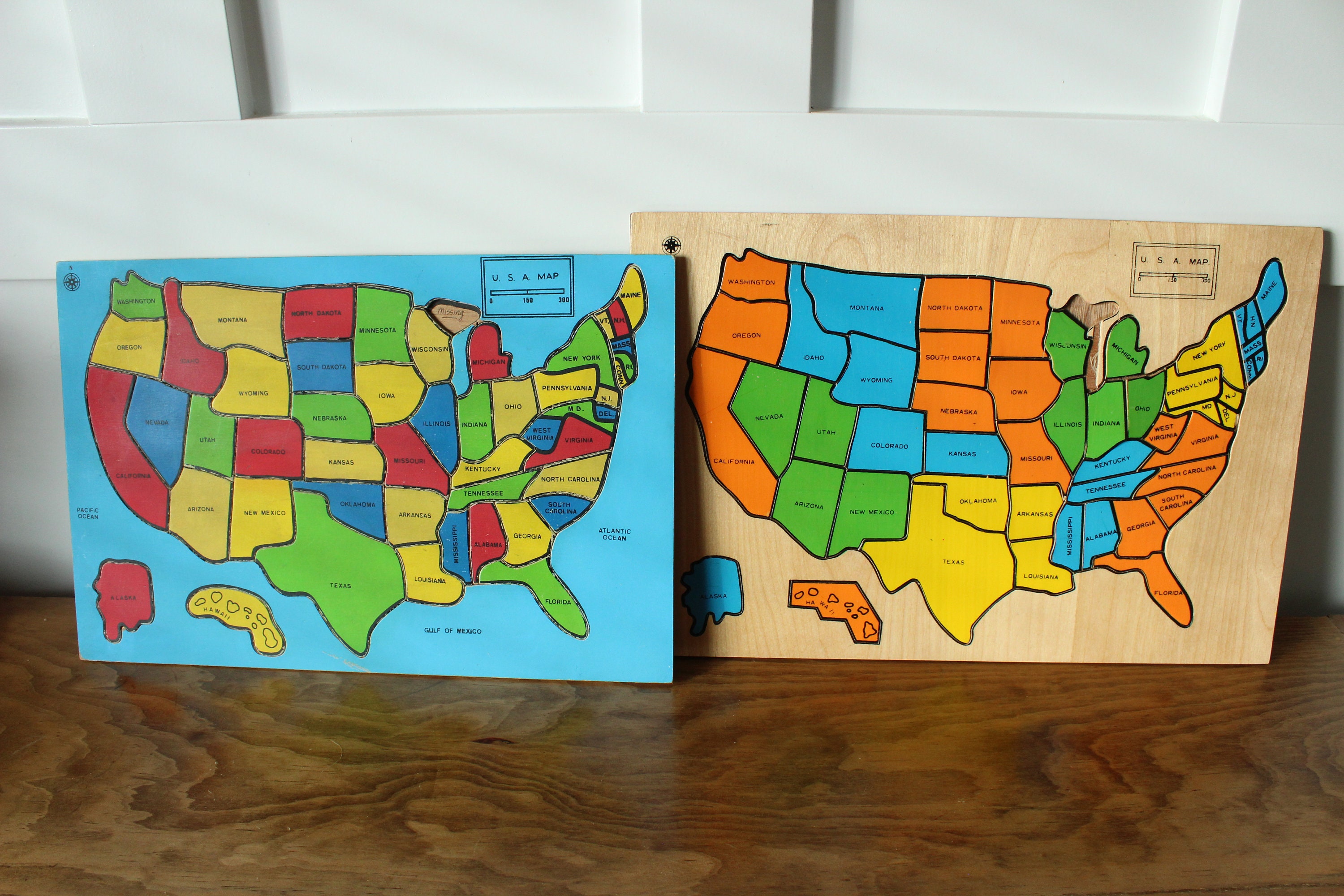 Wooden United States Puzzle Map Of The Usa State 50