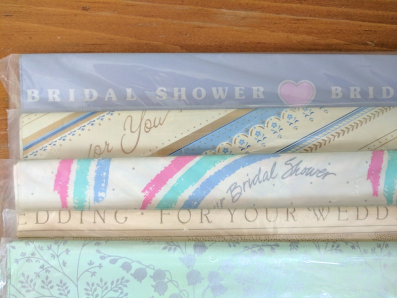 Wedding And Bridal Shower Wrapping Paper New In Plastic 8 33 Image 0