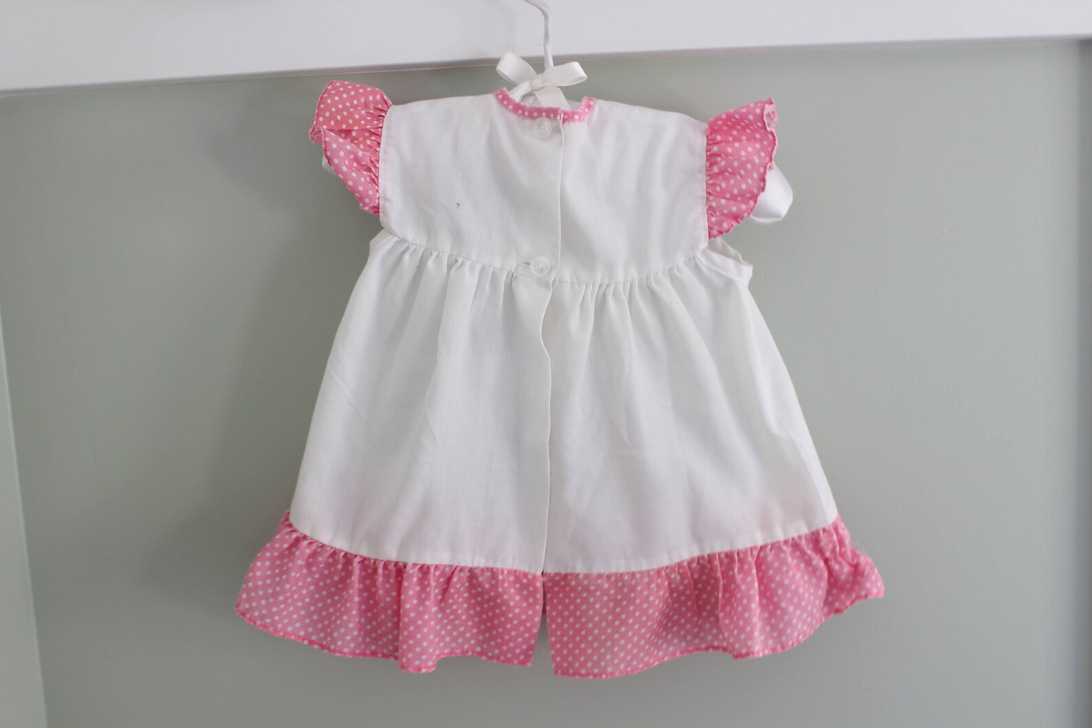 Tulip and Butterfly Pink Polka Dot Baby Dress Size Unknown Etsy