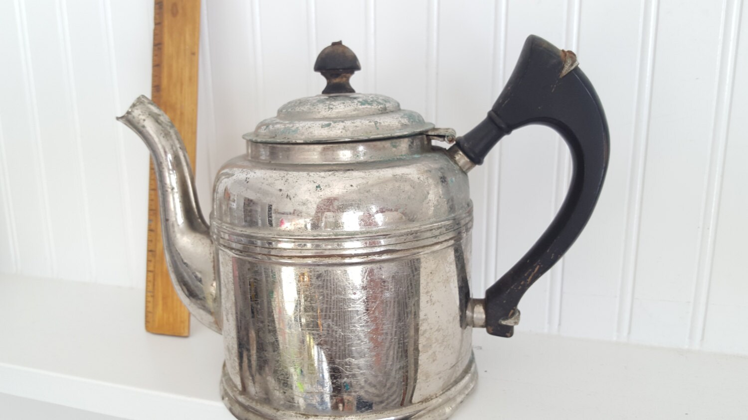 Vintage Rusty Tea Kettle Would be an Adorable Planter Black Etsy