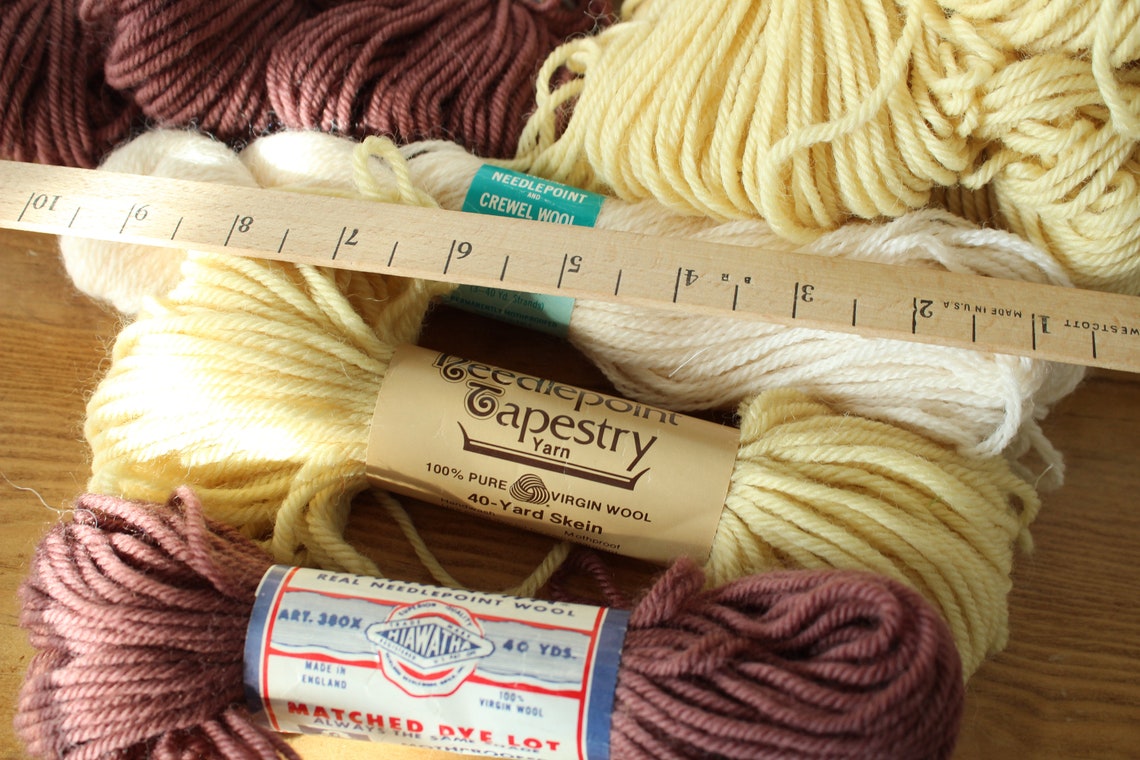 19 Skeins of 100 Wool Yarn Tapestry Yarn Needlepoint Wool Etsy