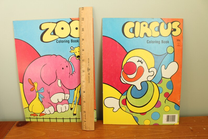 Download Zoo and Circus Coloring Books 1987 8x10.75 Inches 4.8 oz | Etsy