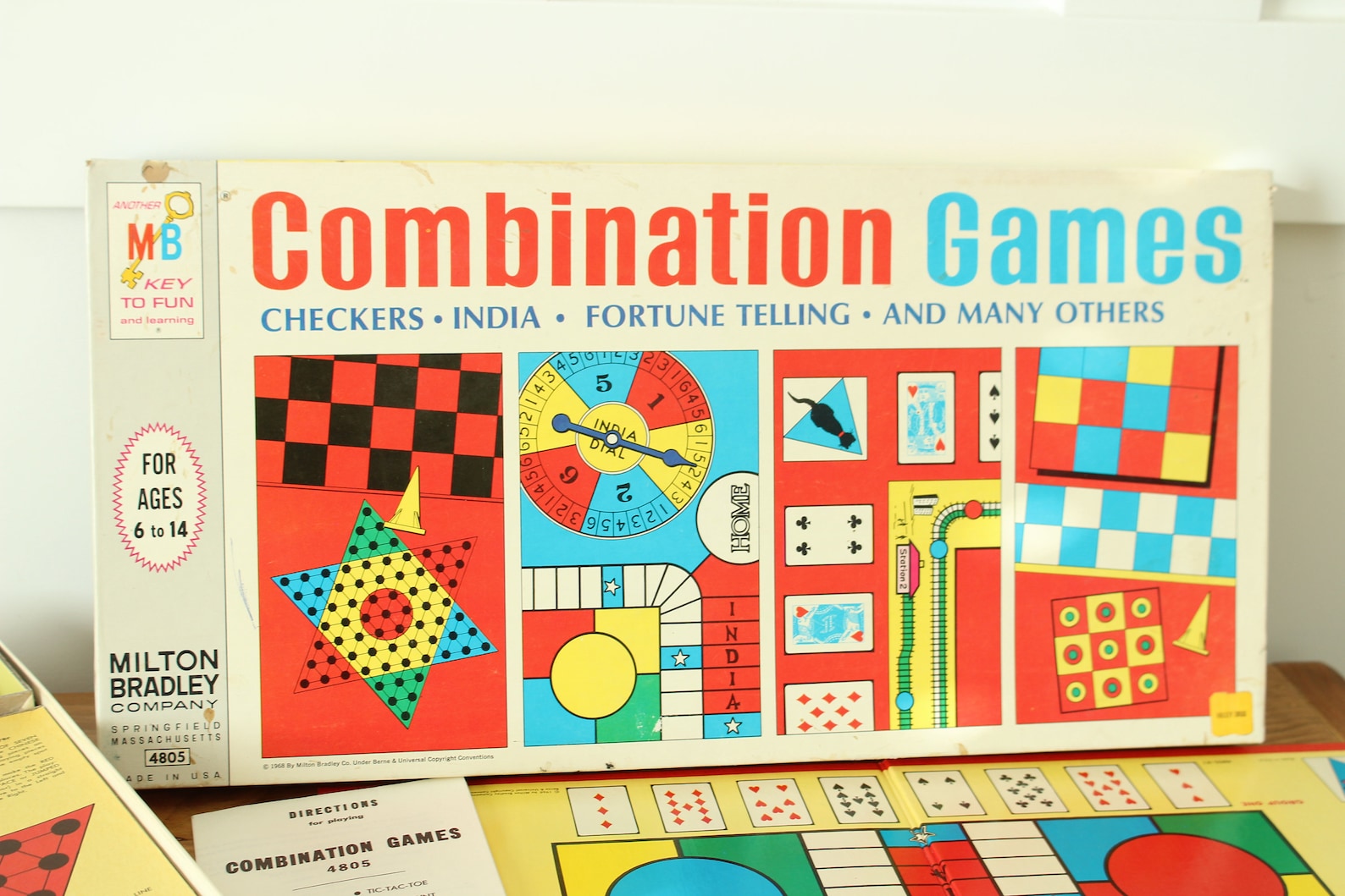 Milton Bradley Combination Games Board Game 1968 18 Games Etsy Hong Kong