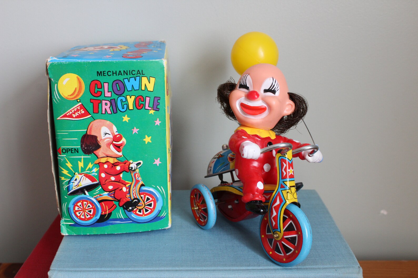 Mechanical Clown Tricycle 5.25 Inches to Top of Clown Head 6 Etsy